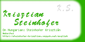 krisztian steinhofer business card